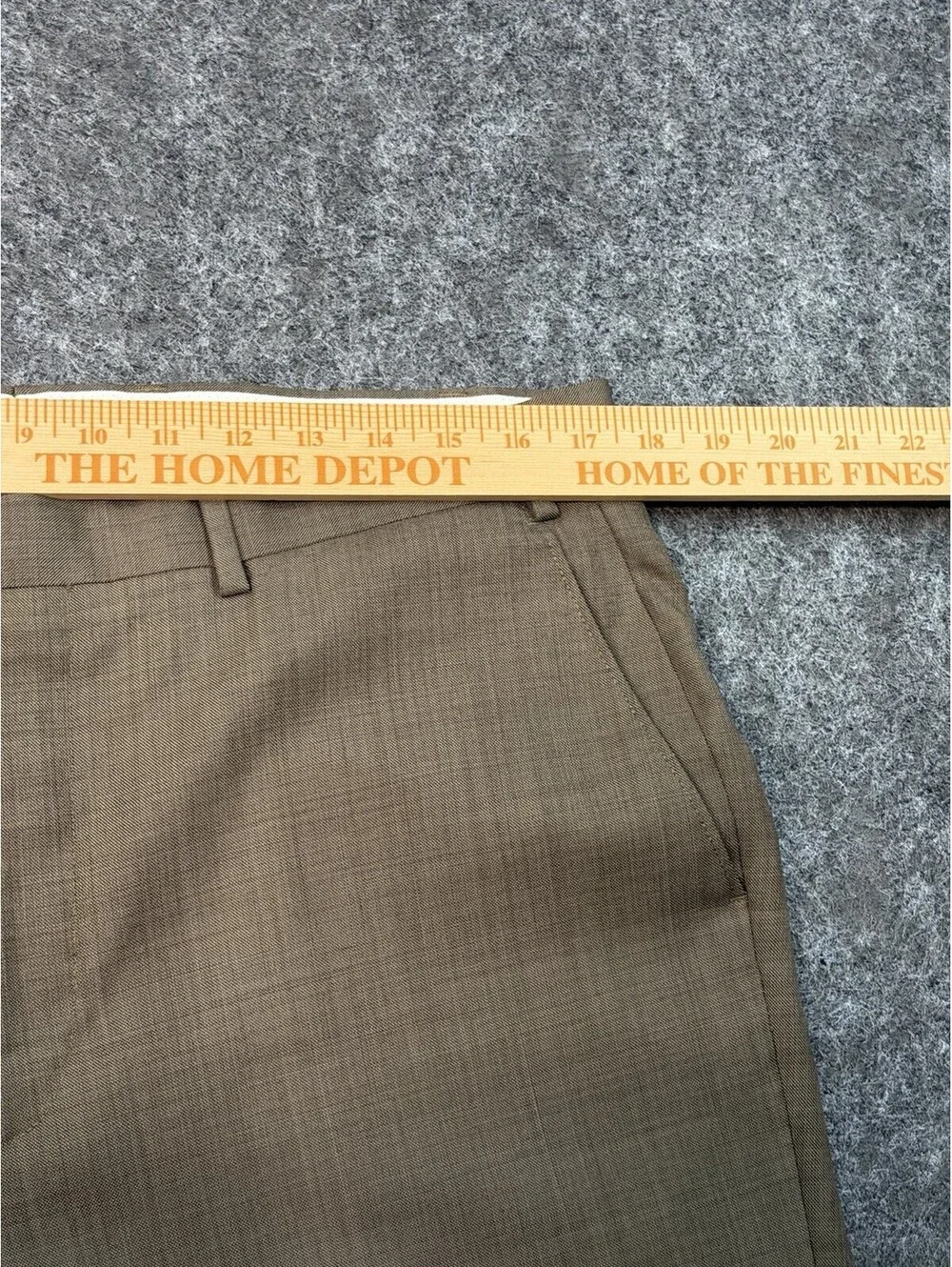 Lauren Ralph Lauren Mens 34x31 Brown Flat Front Wool Dress Pants Slacks